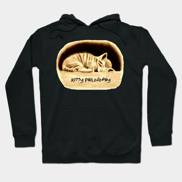 Kitty Philosophy Funny Quote Hoodie by julyperson